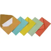GPV enveloppen 90 x 140 mm, lichtbruin, zonder gom