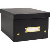 Exacompta Opbergdoos in karton 33x50x16cm Neo Deco, vlak geleverd - Zwart - 62451E