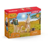 Schleich Wild Life 9-Delige Playset met Australische Dieren voor Kinderen 3+, Avontuur met Kangoeroes
