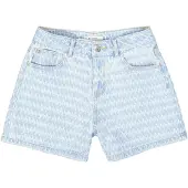 Garcia Korte jeans in destroyed-look met labeldetail