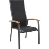 Royal Garden Royal Kensington Plus dining tuinstoel stapelbaar hoge rugleuning aluminium 2 stuks