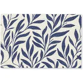 MuchoWow Deurmat 60x40 cm - Droogloopmat Bladeren - Klimop - Donkerblauw - Mat voor binnen - Schoonloopmat - Deurmatten met print - Inloopmat