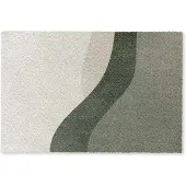 MuchoWow Deurmat 90x60 cm - Droogloopmat Japandi - Groen - Abstract - Modern - Mat voor binnen - Schoonloopmat - Deurmatten met print - Inloopmat