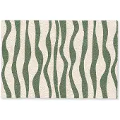 MuchoWow Deurmat 90x60 cm - Droogloopmat Golvende lijnen - Beige - Groen - Strepen - Abstract - Mat voor binnen - Schoonloopmat - Deurmatten met print - Inloopmat