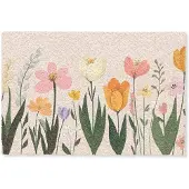 MuchoWow Deurmat 90x60 cm - Droogloopmat Pasteltinten - Bloemen - Illustratie - Mat voor binnen - Schoonloopmat - Deurmatten met print - Inloopmat