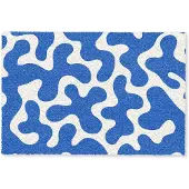 MuchoWow Deurmat 60x40 cm - Droogloopmat Vormen - Abstract - Blauw - Golven - Mat voor binnen - Schoonloopmat - Deurmatten met print - Inloopmat