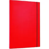 Staples Kaart met elastiek PP A4/15, 3 flappen, rood