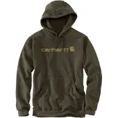 Carhartt Hoodie Men Marquette Logo Sweatshirt Burnished Logs Heather-S