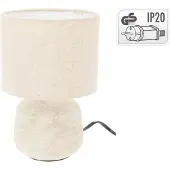 Home & Styling Tafellamp Steengoed E14 Beige beige Aardewerk Tafellamp