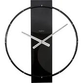 Nextime NE-3195ZW Wandklok 50.8x58.2x4.3, Hout/Steel, Zwart