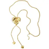 Yehwang Lange ketting met hart- goudkleur- roetsvrij staal