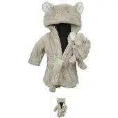 Unique living Badjas met olifant, Badjas met knuffel, Kinderbadjas, Cadeau set