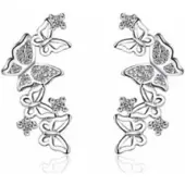 Charme Bijoux Zilver -oorbellen -Vlinder -Zilver- Zirkonia-