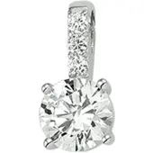 The Jewelry Collection hanger zirkonia zilver gerhodineerd