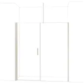 Maxaro Diamond Douchedeur | 190 cm Rvs Helder glas Draaideur