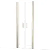 Maxaro Diamond Douchedeur | 90 cm Rvs Helder glas Pendeldeur