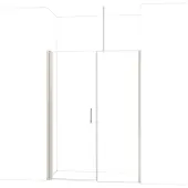 Maxaro Diamond Douchedeur | 150 cm Rvs Helder glas Draaideur