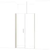 Maxaro Diamond Douchedeur | 120 cm Rvs Helder glas Draaideur