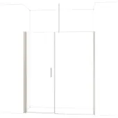 Maxaro Diamond Douchedeur | 180 cm Rvs Helder glas Draaideur