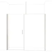 Maxaro Diamond Douchedeur | 220 cm Rvs Helder glas Draaideur