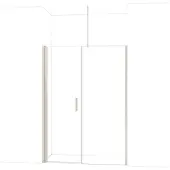 Maxaro Diamond Douchedeur | 150 cm Rvs Helder glas Draaideur
