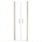 Maxaro Diamond Douchedeur | 80 cm Rvs Helder glas Pendeldeur