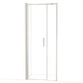 Maxaro Diamond Douchedeur | 90 cm Rvs Helder glas Draaideur