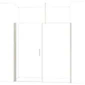 Maxaro Diamond Douchedeur | 200 cm Rvs Helder glas Draaideur