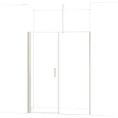 Maxaro Diamond Douchedeur | 160 cm Rvs Helder glas Draaideur