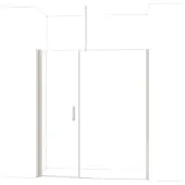 Maxaro Diamond Douchedeur | 180 cm Rvs Helder glas Draaideur