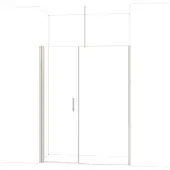 Maxaro Diamond Douchedeur | 160 cm Rvs Helder glas Draaideur