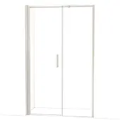 Maxaro Diamond Douchedeur | 130 cm Rvs Helder glas Draaideur