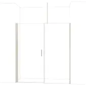 Maxaro Diamond Douchedeur | 190 cm Rvs Helder glas Draaideur