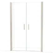 Maxaro Diamond Douchedeur | 140 cm Rvs Helder glas Pendeldeur