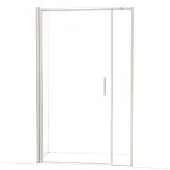 Maxaro Diamond Douchedeur | 130 cm Rvs Helder glas Draaideur