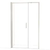 Maxaro Diamond Douchedeur | 130 cm Rvs Helder glas Draaideur
