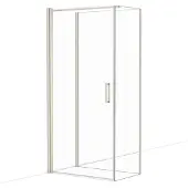 Maxaro Diamond Douchecabine | 100x60 cm Rvs Helder glas Draaideur Halfvrijstaande rechthoek