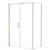 Maxaro Diamond Douchecabine | 140x80 cm Rvs Helder glas Draaideur Rechthoek