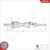 ESEN SKV 40SKV141 Aandrijfas