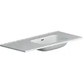 Xenz Nook keramisch wastafelblad 125x46 glans wit, kom rechts, 1 kraangat