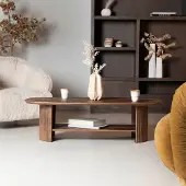 Giga Meubel Salontafel Lorna Bruin 130cm