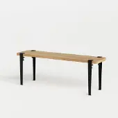 TIPTOE Duke Bank Graphite Black | Solid Oak