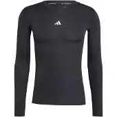 Adidas Functioneel shirt 'TECHFIT Compression Training Long Sleeve' zwart / wit