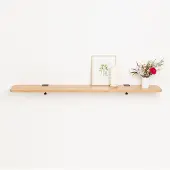 TIPTOE Solid Oak Wandplank Graphite Black | 150x20cm