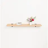 TIPTOE Solid Oak Wandplank Graphite Black | 120x20cm