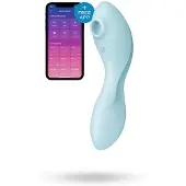 Satisfyer Curvy Trinity 5+ - App-gestuurde 2-in-1 vibrator (blauw)