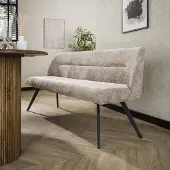 Dimehouse Eetkamerbank Chia Chenille Stof Rich Zand 188 cm - Chenille - Modern -