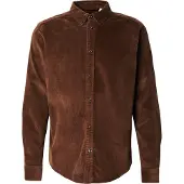 Only & Sons Overhemd 'ONSMICHAEL' donkerbruin