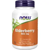Now Vlierbesextract 500 mg (120 Capsules) - kruiden-en-planten, zwarte-vlierbes-(sambucus-nigra-l.)