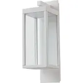 LUCANDE LED-wandlamp buiten Ferdinand, wit / opaal, Aluminium, Modern, LED wandlamp buiten